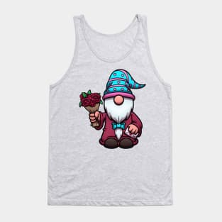 Valentine Gnome With Roses Tank Top